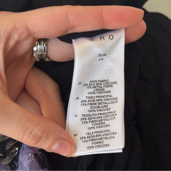 IRO Purple Metallic Printed Dilian Silk Mini Skirt - Picture 8 of 8